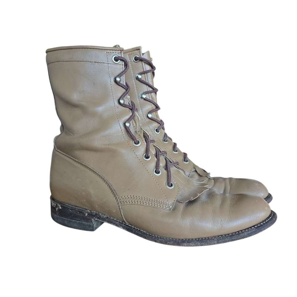 Justin Classic Tan Lace-Up Boots